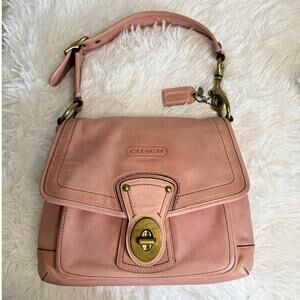 y2k COACH Vintage Legacy Pink Turnlock Shoulder Bag